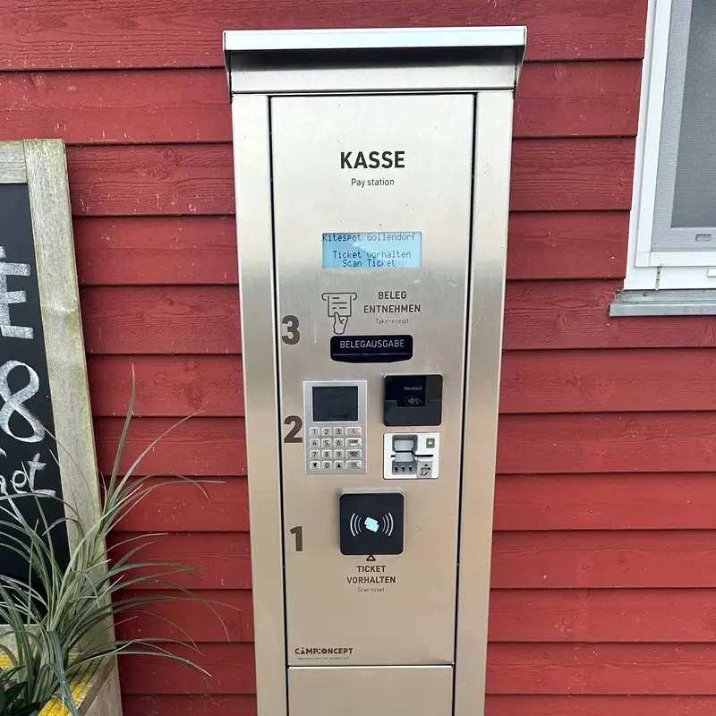 Automatisierte Parkplatzanlage am Kitespot auf Fehmarn